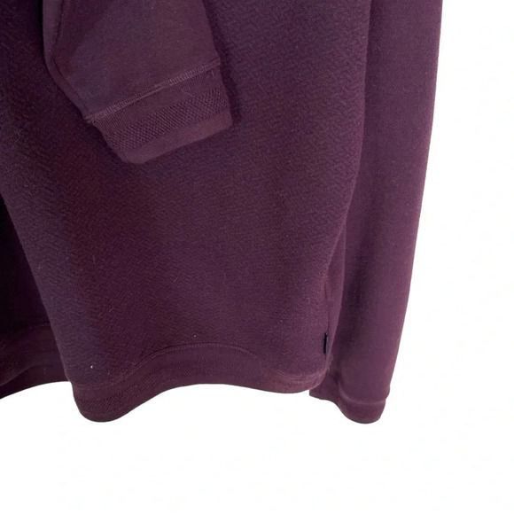 Ted Baker London Tricks Slim Fit Quilted Jersey Sweatshirt Burgundy Size XXL - Picture 7 of 11